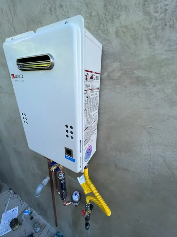 Tankless water heater installation for Rivershire homes